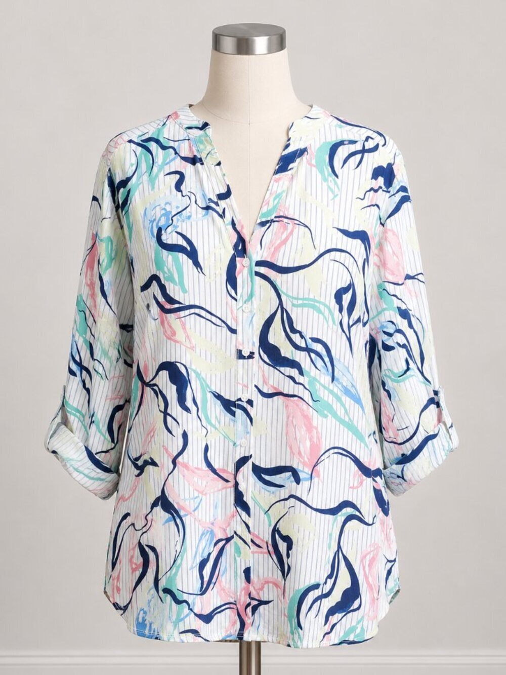 FDJ Tunic Button Blouse Women's Sz XL